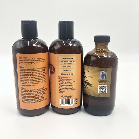 Sunny Isle Extra Dark Black Castor Shampoo 3pc Set - Picture 5 of 5